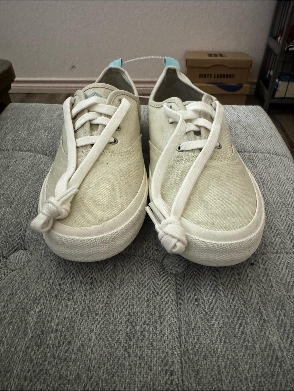 NWOT, Sperry creme/ ivory boat shoes. Women’s Size 9